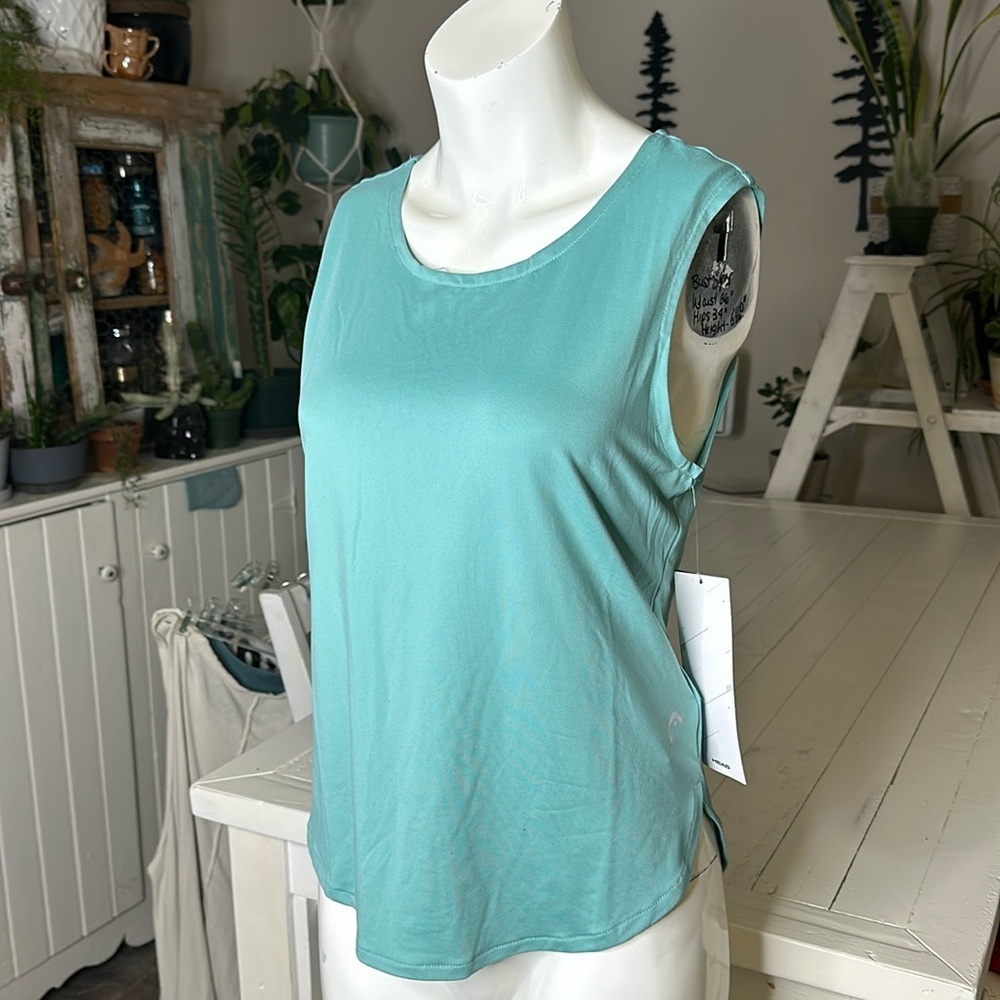 HEAD, teal CANTON balance muscle tank top M dry motion, moisture management NWT